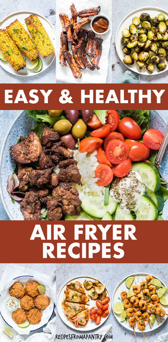 A COLLAGE OF AIR FRYER RECIPES