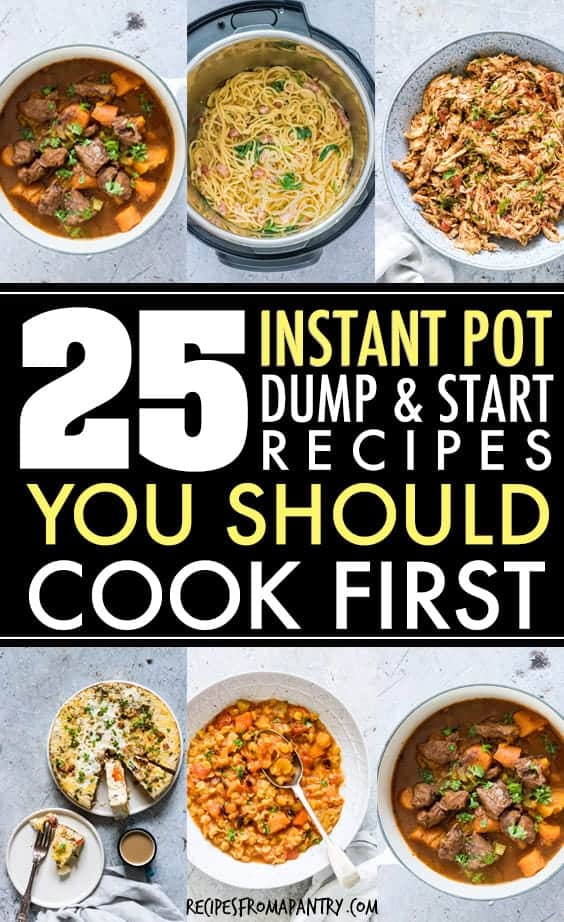 instant pot dump and start recipes to cook first