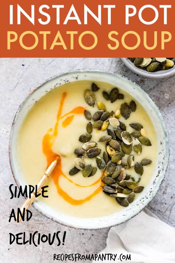 Instant Pot Potato Soup in a bowl