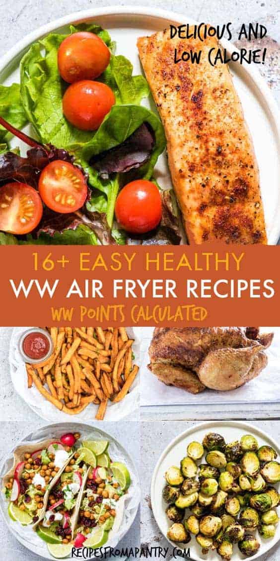 collage of ww air fryer recipe