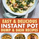 A collage of images of dishes made in an instant pot