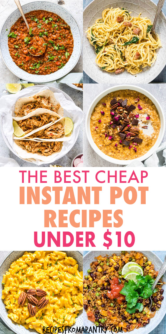 A COLLAGE OF PICTURES OF INSTANT POT DISHES