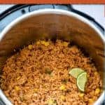 dump and start instant pot mexican rice