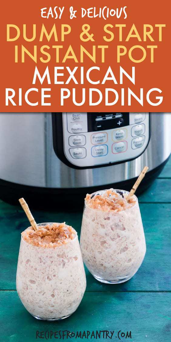 dump and start instant pot mexican rice pudding
