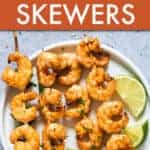 mexican air fryer shrimp skewers