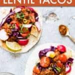 mexican vegan lentil tacos