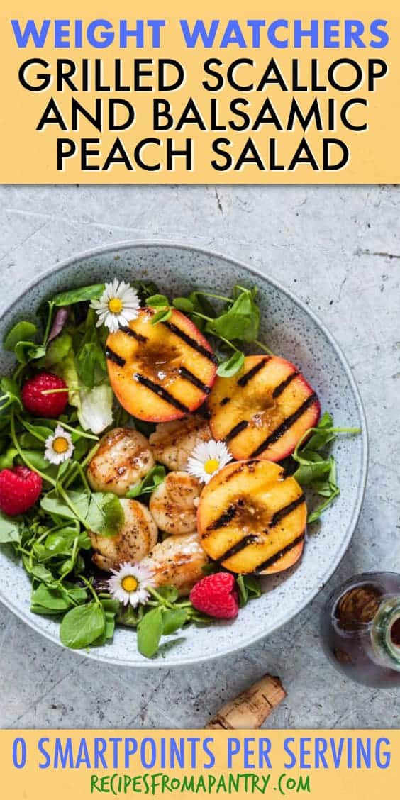 weight watchers grilled scallop and peach salad