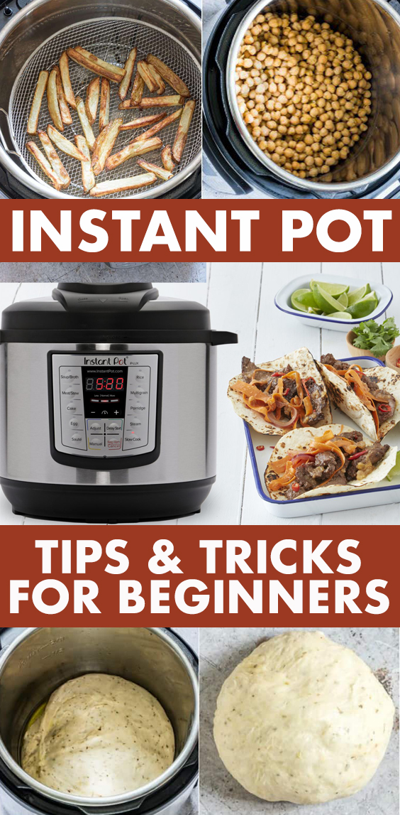 A COLLAGE OF FOOD IN INSTANT POTS