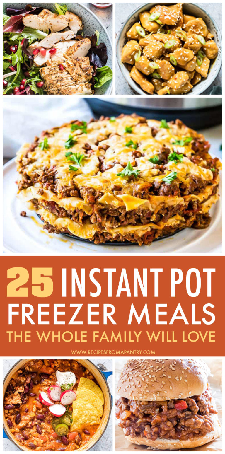 This is a pinterest pin linking to the Instant Pot freezer meals page.