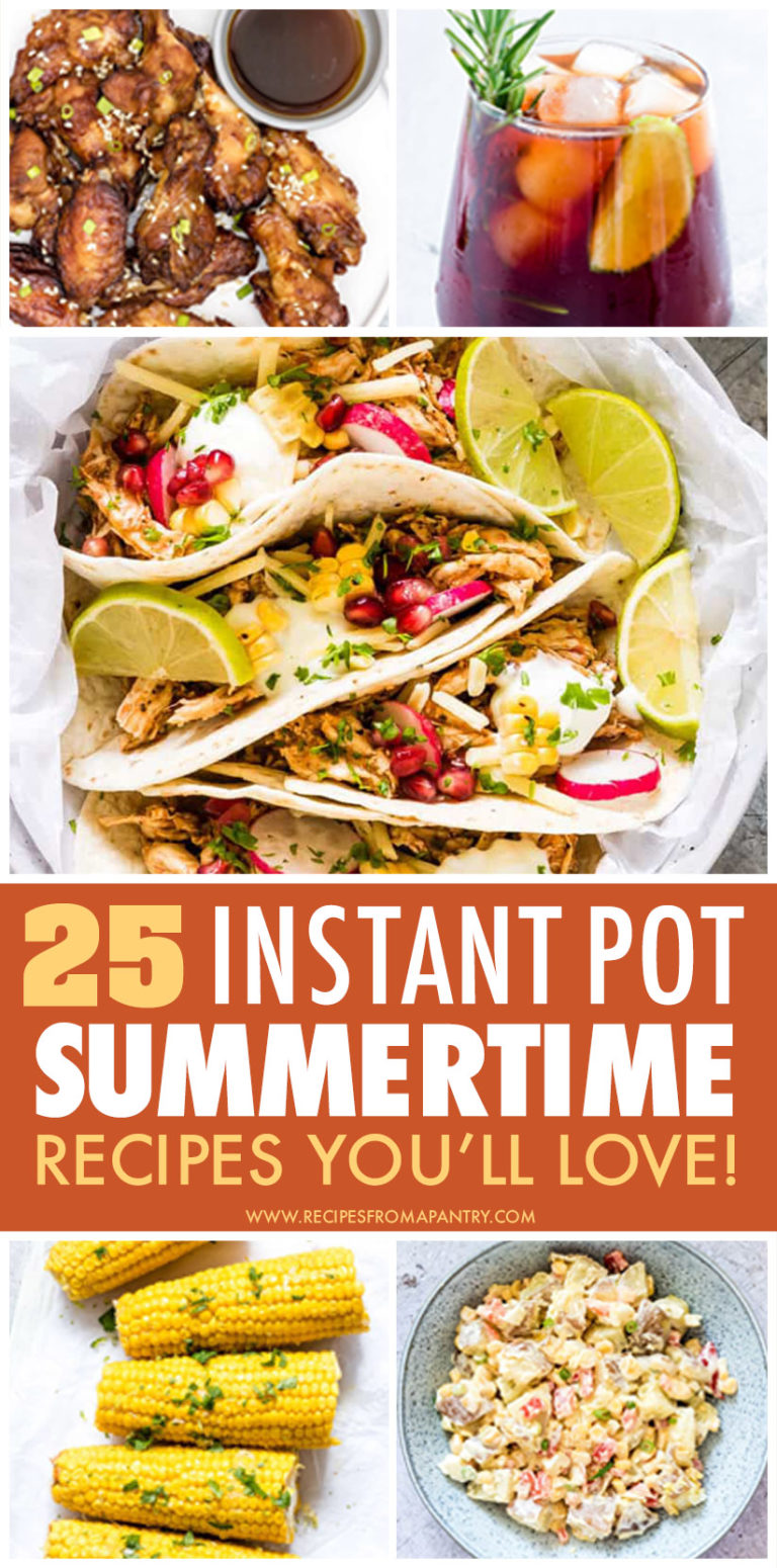 This is a pinterest pin linking to the instant pot summer recipes page