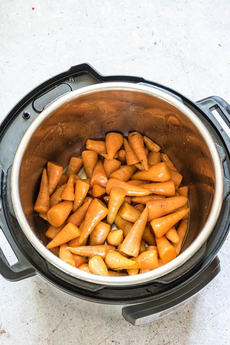 carrots inside the instant pot insert