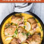 keto skillet baked chicken with bacon and creamy mustard sauce