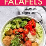 vegan baked quinoa falafels