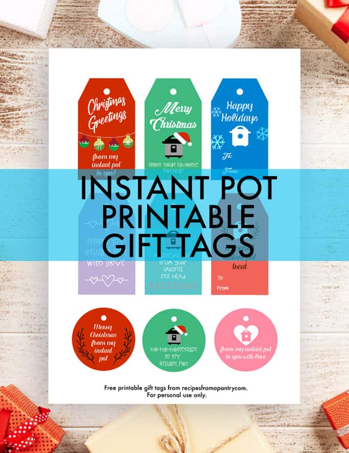 Free Instant Pot Printable Gift Tags