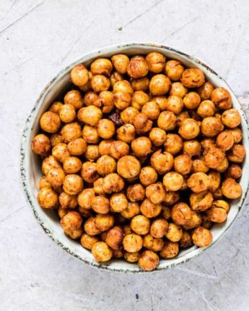 Close Up of Air Fryer Chickpeas