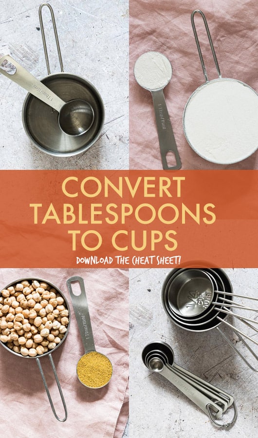 13 tablespoons to cups