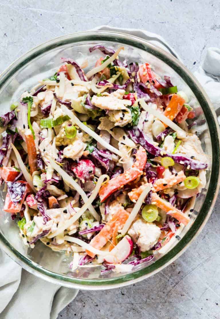 Crunchy Healthy Turkey Salad Recipe {Meal Prep, Gluten-Free, Low Carb, Keto}