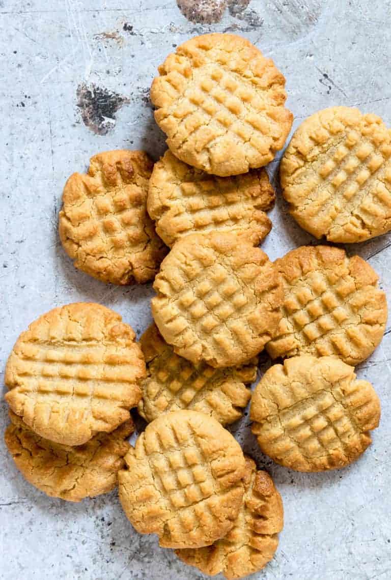 keto peanut butter cookies on a table