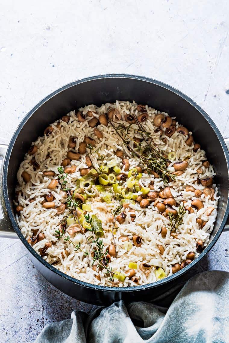 finished jamaican rice and peas recipe