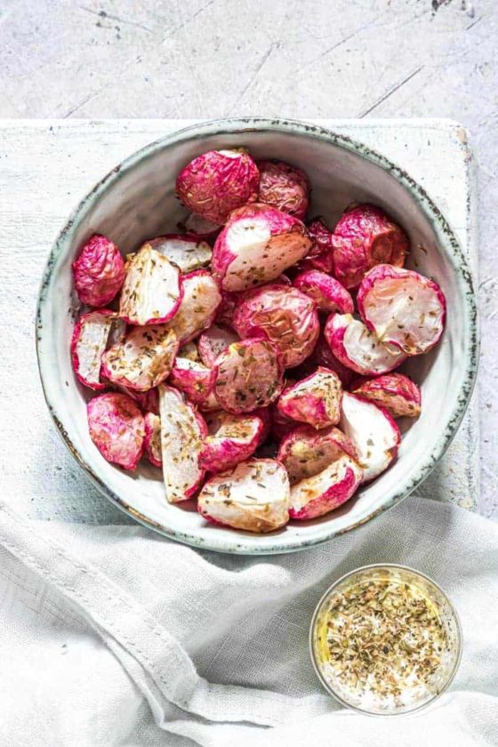 Easy Air Fryer Fried Radishes {Vegan, GF, Low Carb, Keto, Paleo