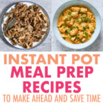 a collage of various instant pot dishes