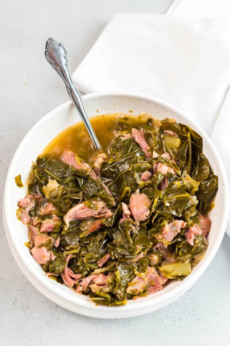 Dump And Start Instant Pot Collard Greens - Recipes From A Pantry