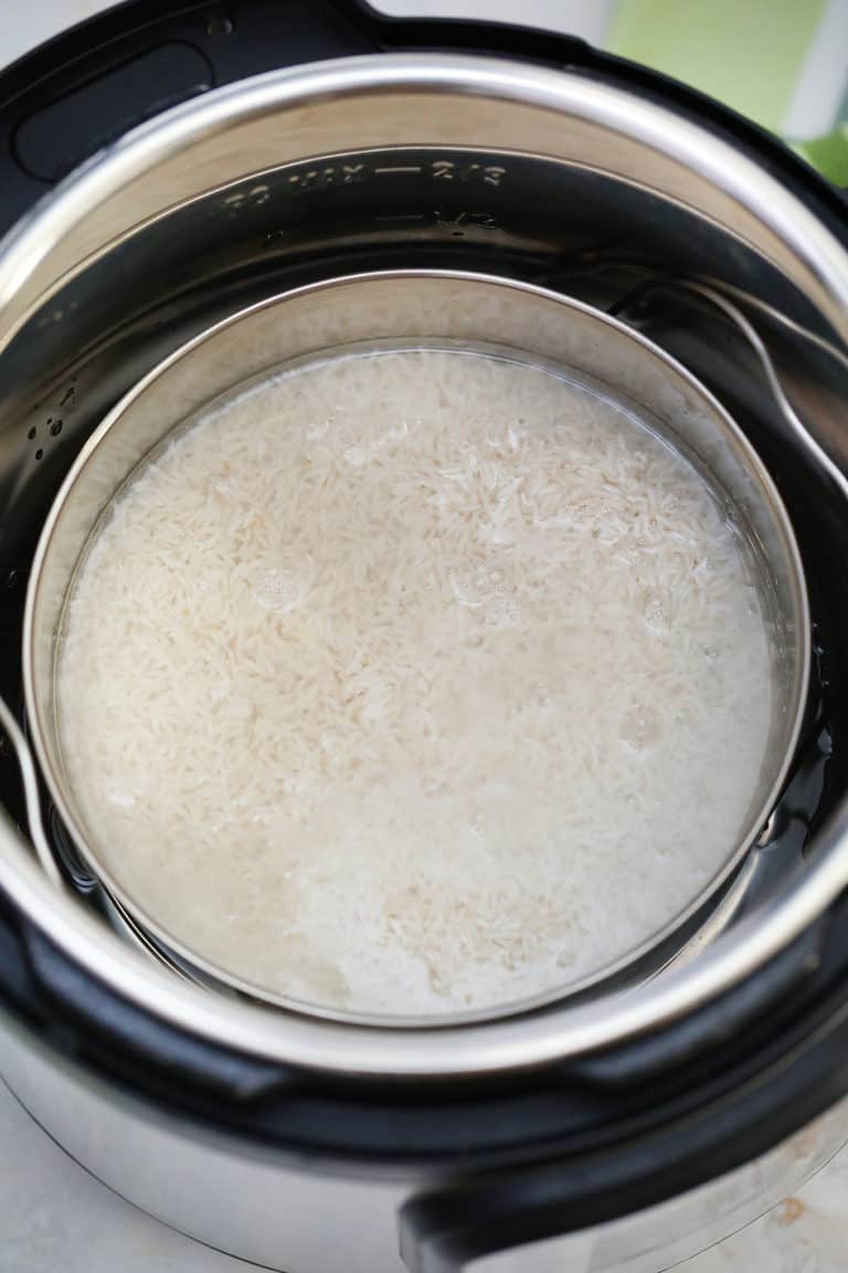 cooked rice inside the Instant Pot