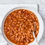 completed instant pot pinto beans recipe