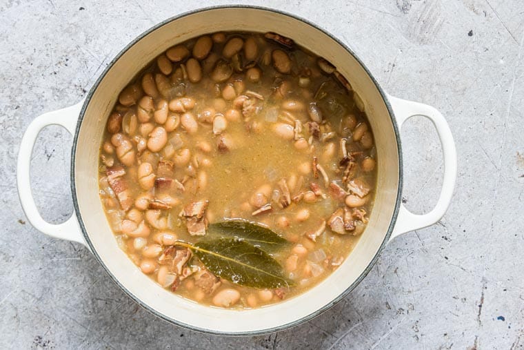 pinto beans in a pot