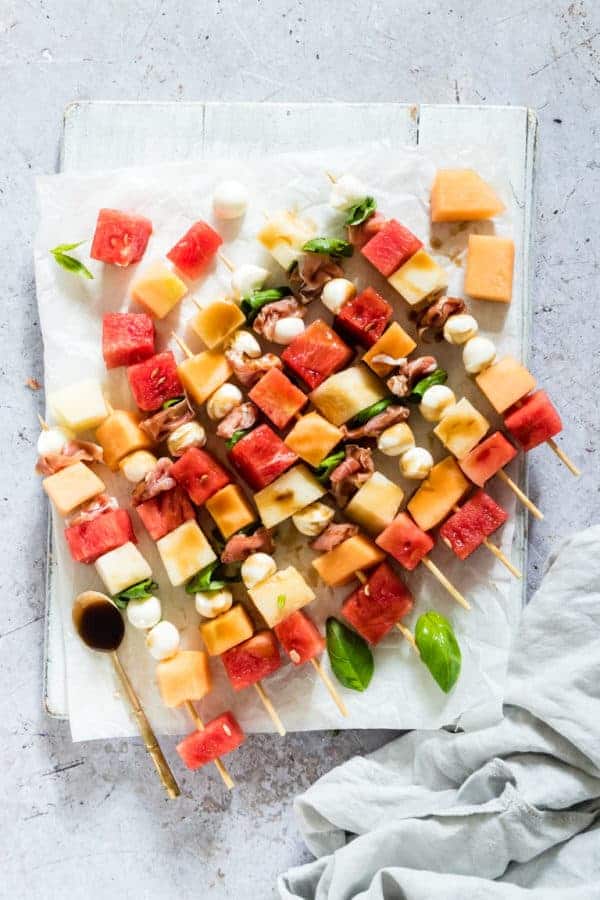 Easy Watermelon Skewers With Prosciutto - Recipes From A Pantry
