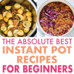 Collage showing instant pot recipes for beginners
