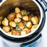 instant pot chicken and potatoes inside the instant pot insert