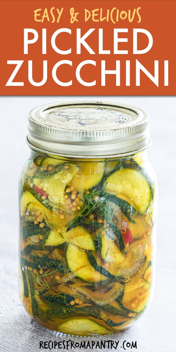 Quick Pickled Zucchini - Recipes From A Pantry