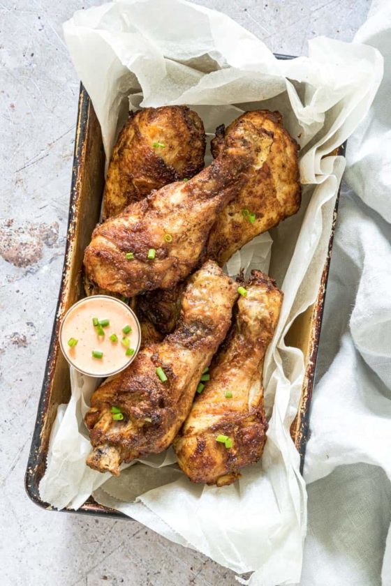 Crispy Air Fryer Chicken Legs Drumsticks (LC, K, GF) Yummy Recipe