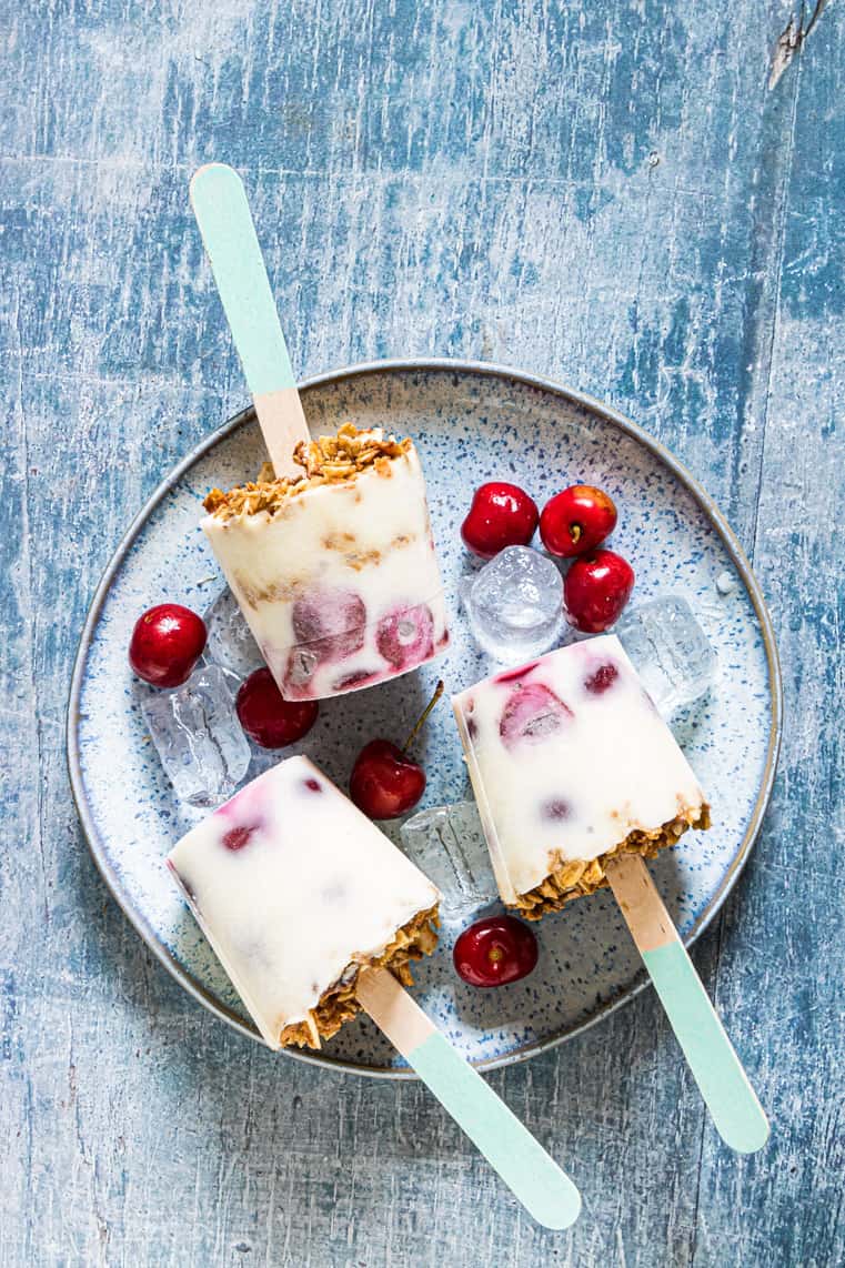 Cherry Yogurt Popsicles | 5 SmartPoints