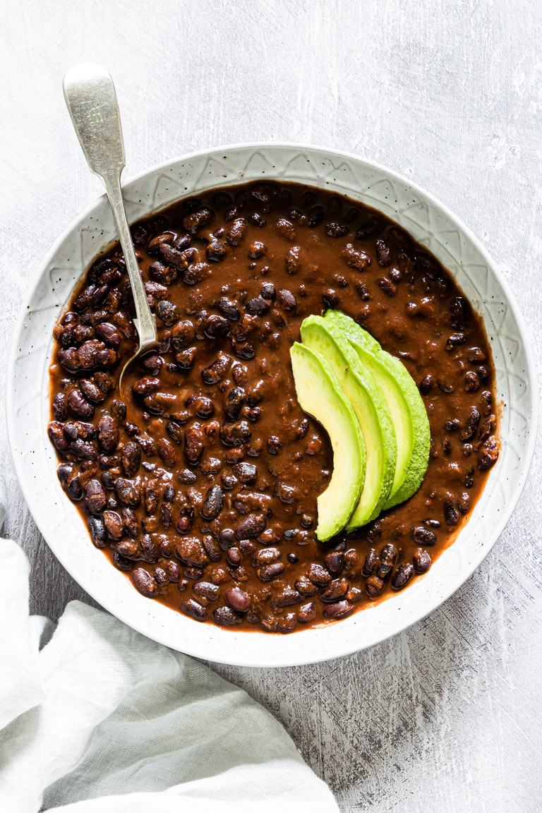 Dump and Start Instant Pot Mexican Black Beans Stew (V, GF)