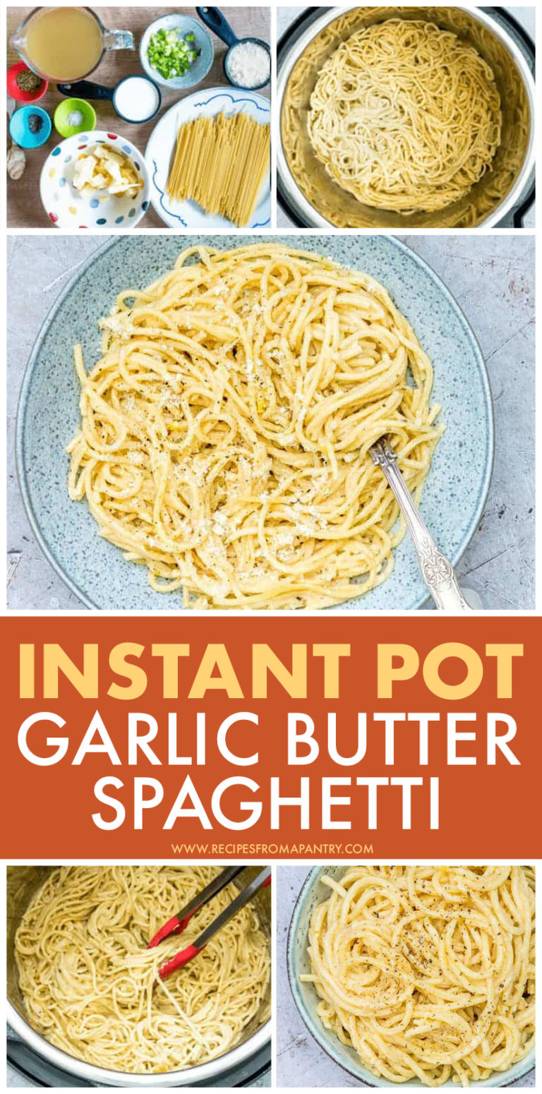 Instant Pot Cheesy Garlic Butter Spaghetti {Dump and Start, Vegetarian ...