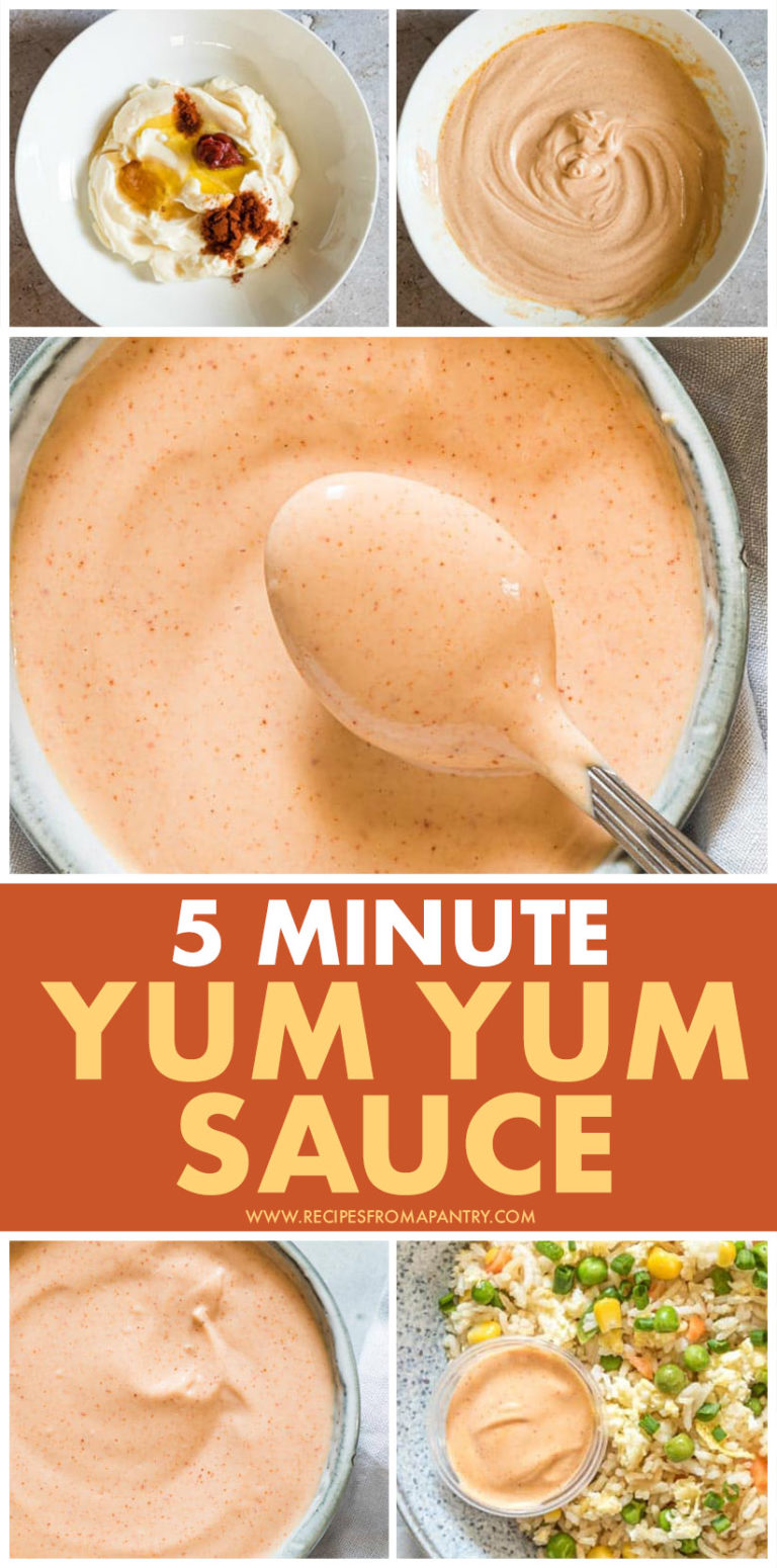 This is a pinterest pin linking to a recipe for japanese yum yum sauce