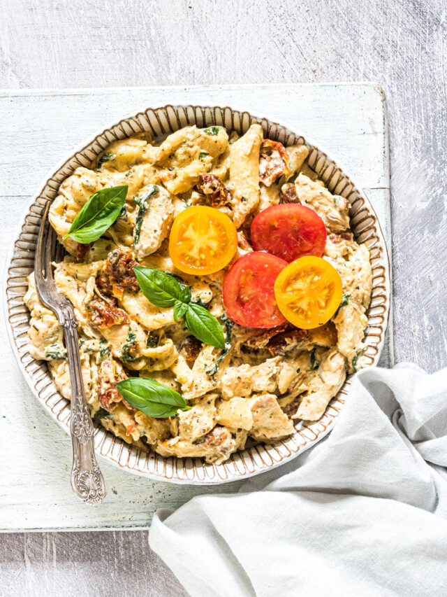 Slow Cooker Tuscan Chicken Pasta Story