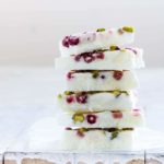 frozen yogurt bark on a table