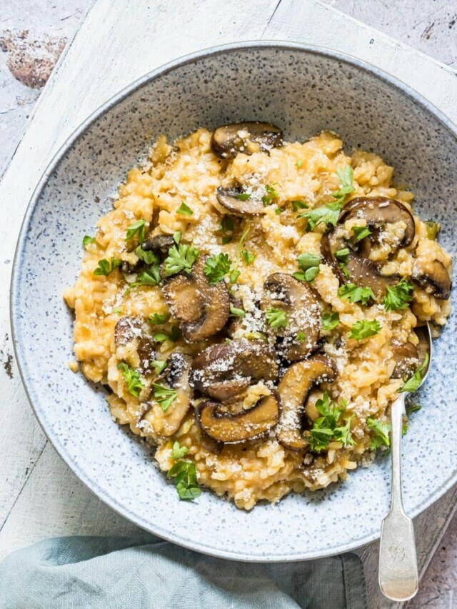 Instant Pot Mushroom Risotto With Pumpkin Story