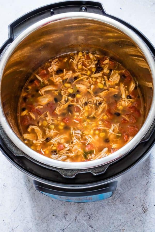 Easy Instant Pot Chicken Tortilla Soup - Recipes From A Pantry