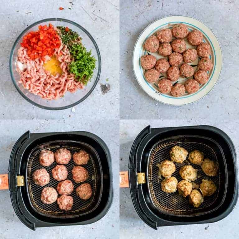 Air Fryer Turkey Meatballs + Meal Prep Recipes From A Pantry