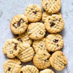 close up of vegan peanut butter cookies