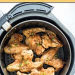 Cooked CHICKEN WINGS IN AN AIR FRYER