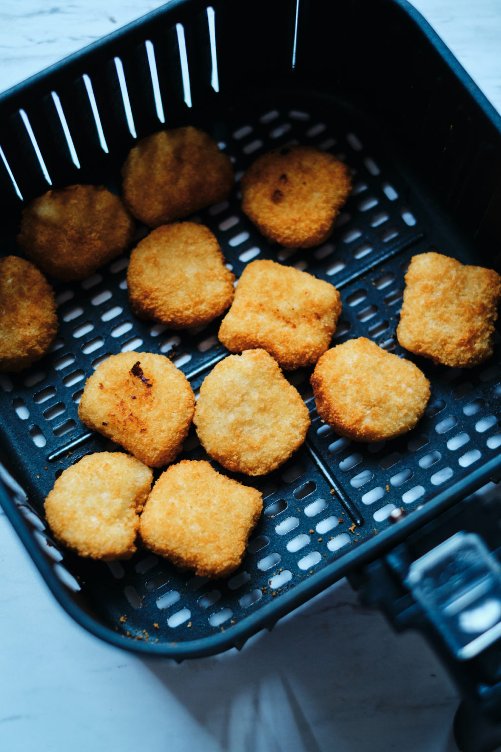 fried salmon nuggets in air fryer