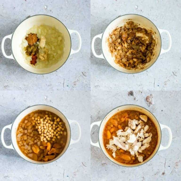 collage making turkey stew