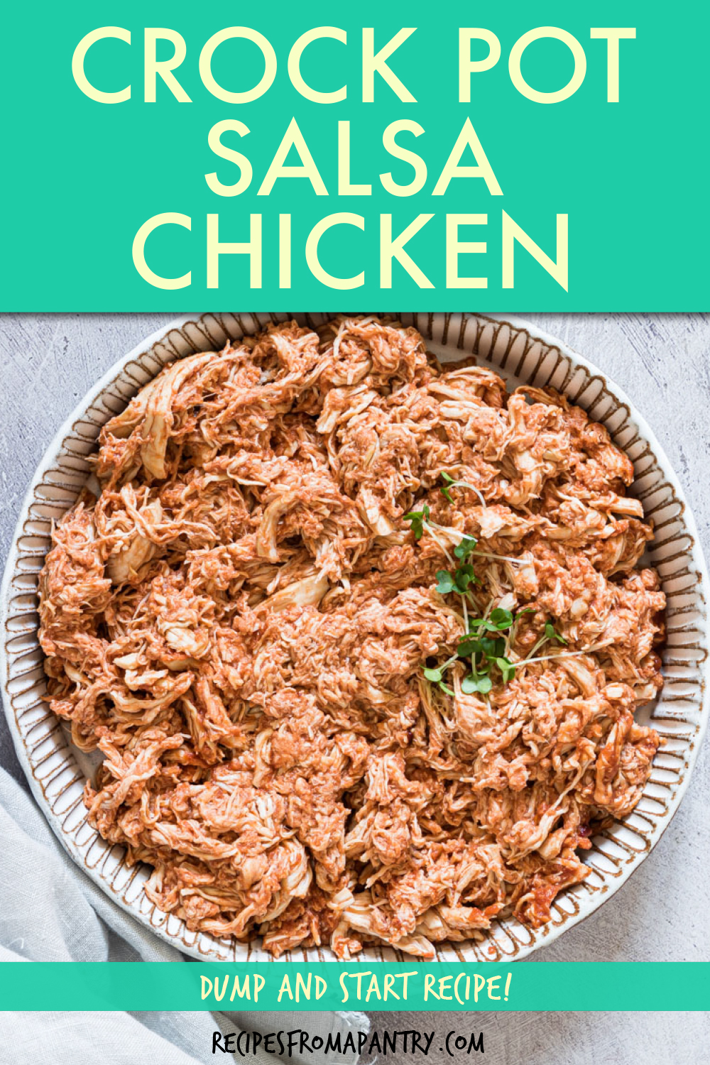 Easy Crockpot Salsa Chicken - Recipes From A Pantry