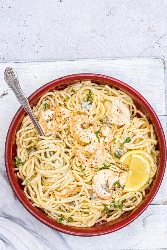 Instant Pot Shrimp Alfredo | Recipes From A Pantry