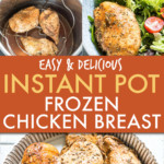 A COLLAGE OF PICTURES OF CHICKEN BREAST BEING MADE IN AN INSTANT POT